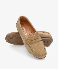 Mocasines pabloochoa.shoes 94239 en serraje taupe