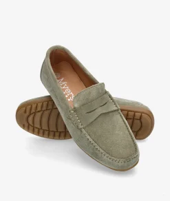 Mocasines pabloochoa.shoes 82223 en serraje kaki