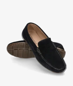Mocasines Traveris 33720 en serraje azul