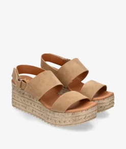 Sandalias bloom&you KLIN en serraje beige