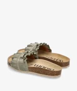 Sandalias bloom&you LILA en serraje verde