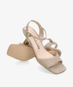 Sandalias bloom&you MILA en ante piedra