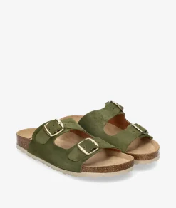 Sandalias bloom&you NENUFAR en serraje kaki