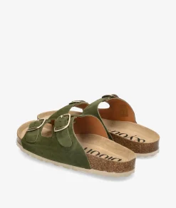 Sandalias bloom&you NENUFAR en serraje kaki