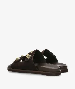 Sandalias bloom&you ORIA en serraje marrón