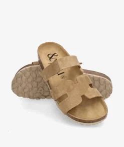 Sandalias bloom&you SOL en serraje taupe