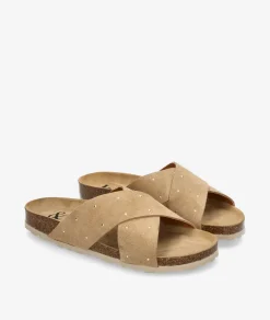 Sandalias bloom&you TULIPE TACHAS en serraje taupe