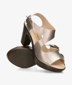 Sandalias pabloochoa.shoes 450 en taupe metalizado