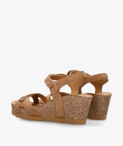 Sandalias Panamá Jack JULIA en serraje cuero