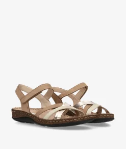 Sandalias Walk & Fly 3861-40944 en nobuck beige