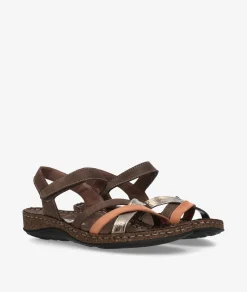 Sandalias Walk & Fly 3861-40944 en nobuck marrón