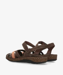 Sandalias Walk & Fly 3861-40944 en nobuck marrón