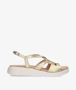 Sandalias Wonders C-6550 en platino