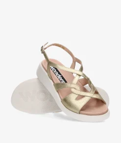 Sandalias Wonders C-6550 en platino
