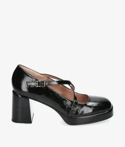 vestir con plataforma Hispanitas HI243660 en charol negro