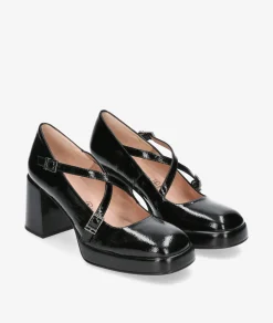 vestir con plataforma Hispanitas HI243660 en charol negro