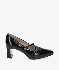 vestir con plataforma Hispanitas HI243523 en charol negro
