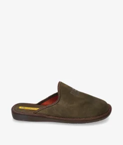 Zapatillas de casa Nordikas 236/F en serraje kaki