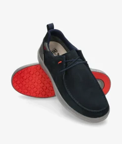 Zapatos casual Walk in Pitas ARAL en serraje azul