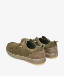 Zapatos casual Walk in Pitas ARAL en serraje kaki