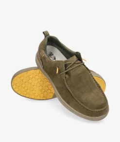 Zapatos casual Walk in Pitas ARAL en serraje kaki