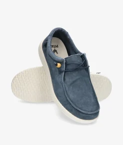 Zapatos casual Walk in Pitas WP150 WALLABY WASHED en azul marino