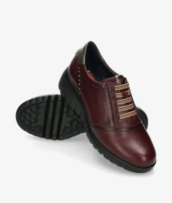 Zapatos confort Fluchos F2096 en burdeos