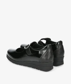 Zapatos confort Valeria´s 1522 en charol negro