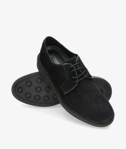 Zapatos de vestir Traveris 28751 en serraje azul