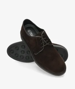 Zapatos de vestir Traveris 28751 en serraje marrón
