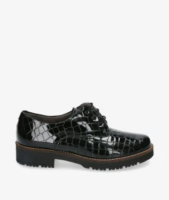 Zapatos inglés Pitillos 10771 en charol negro