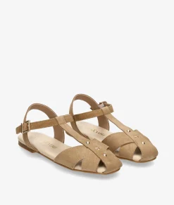 Zapatos planos bloom&you CARMINA en serraje taupe