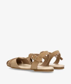 Zapatos planos bloom&you CARMINA en serraje taupe