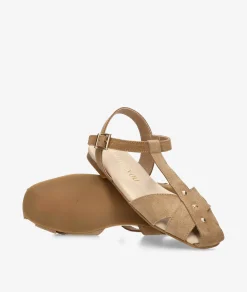 Zapatos planos bloom&you CARMINA en serraje taupe