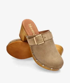 Zuecos bloom&you KATY en serraje taupe